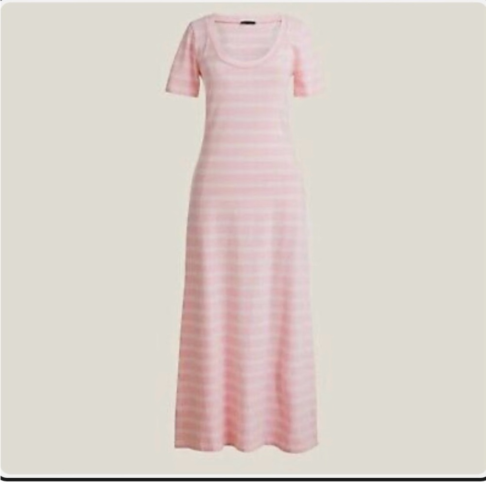 NWT JCREW Pink stripped dress